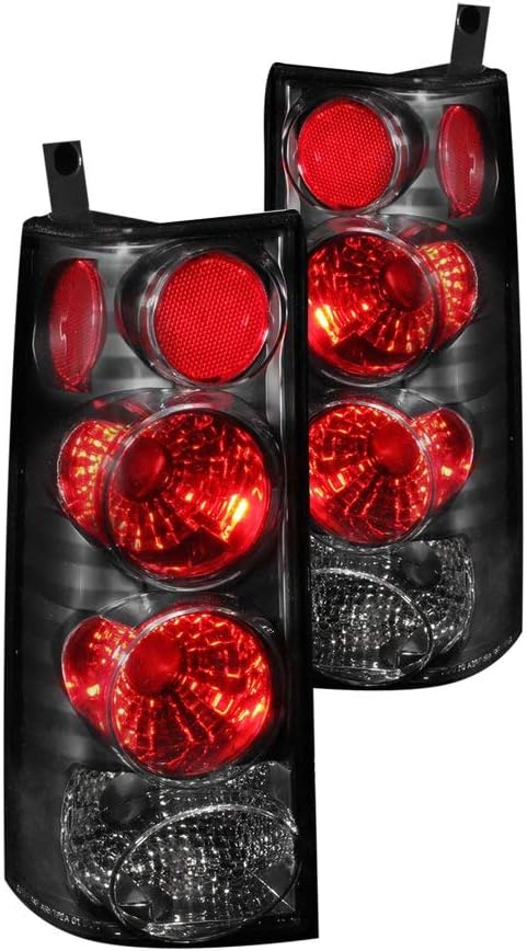Anzo USA 211090 Chevrolet/GMC Black Tail Light Assembly - (Sold in Pairs)