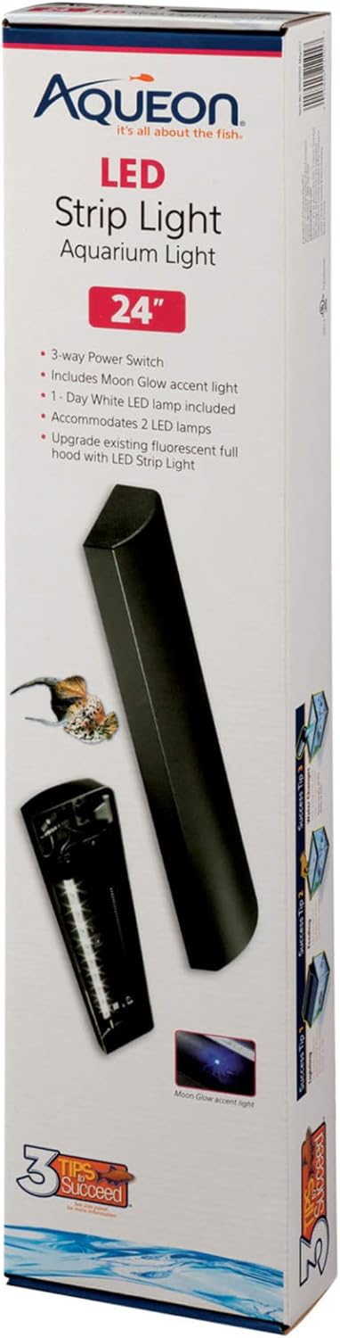 Aqueon LED Fish Tank Aquarium Strip Light Fixture, 24 Inch
