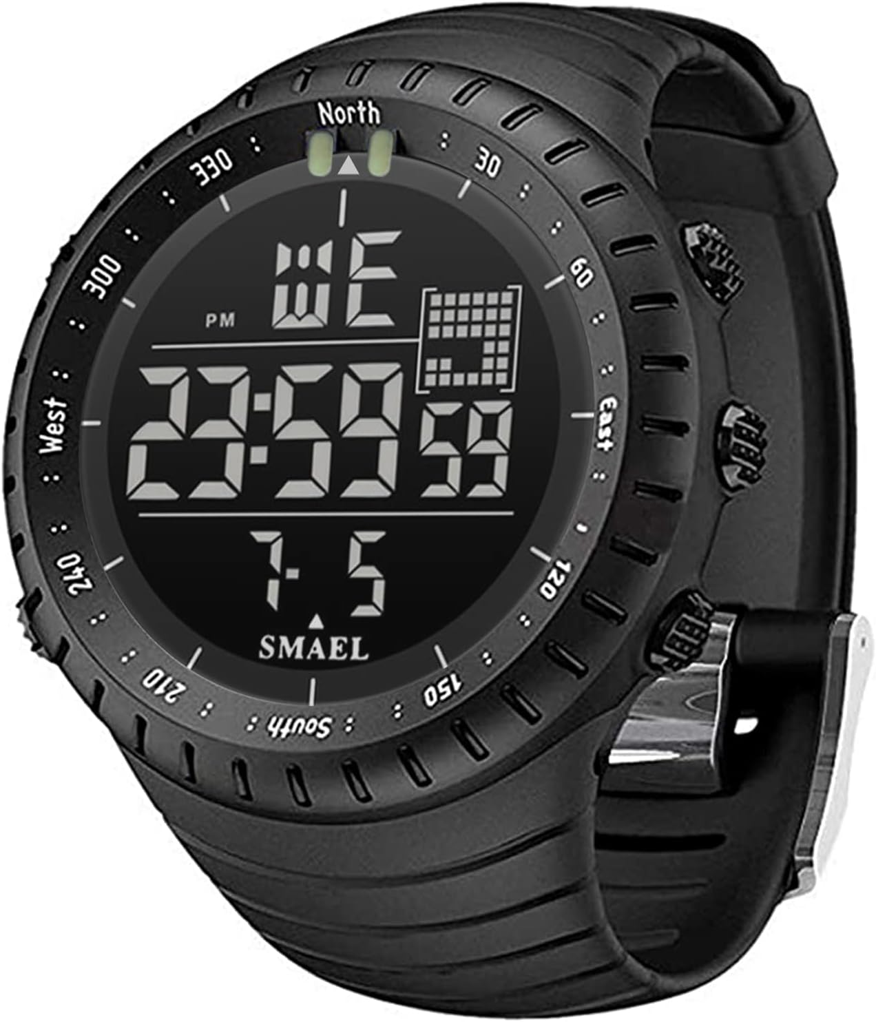 L LAVAREDO Mens Digital Watch Sports Military Watches Waterproof Outdoor Chronograph Wrist Watches for Men with LED Back Ligh/Alarm/Date