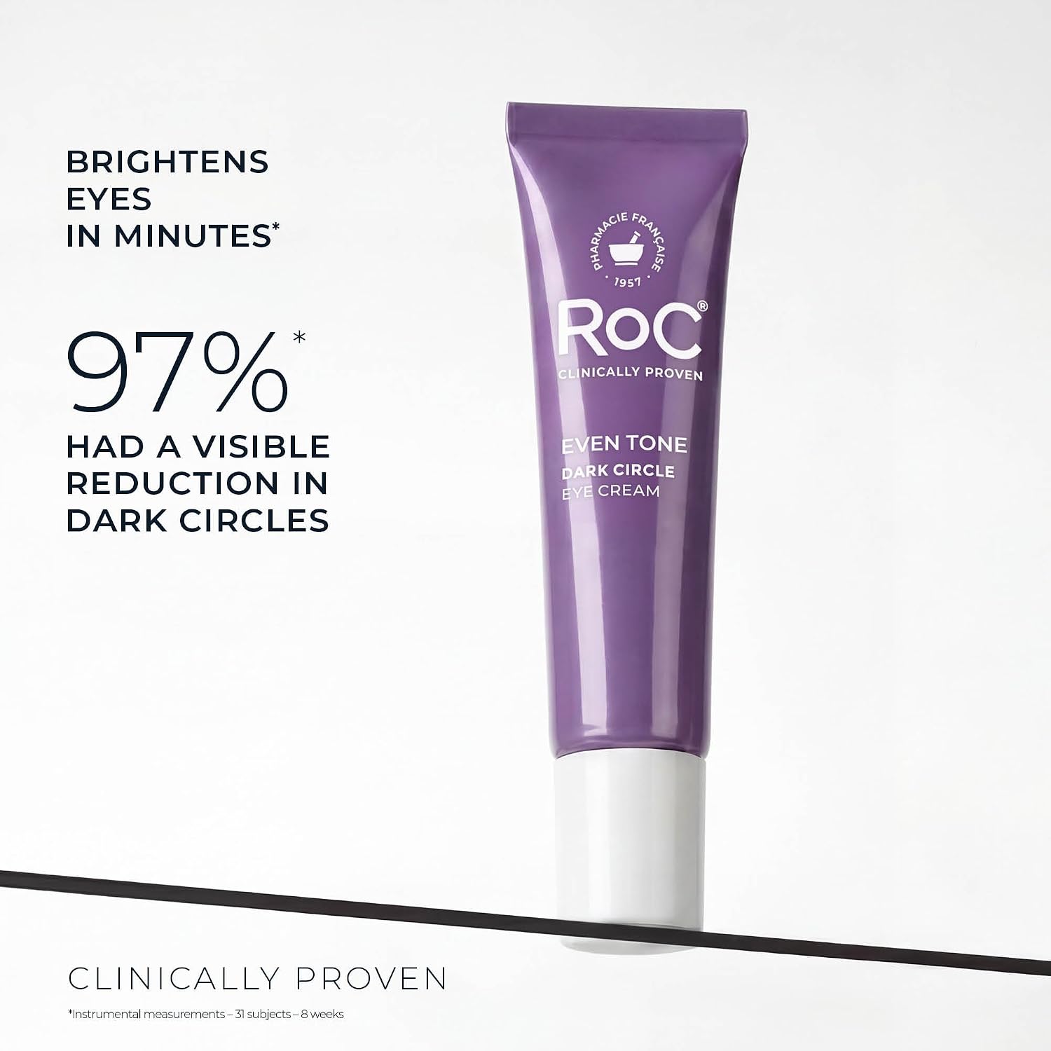 RoC Brightening 5 in 1 Eye Cream Multi Correxion Even Tone + Lift, 0.5oz | 0.5 oz Under eye cream for under eye bags & dark circles