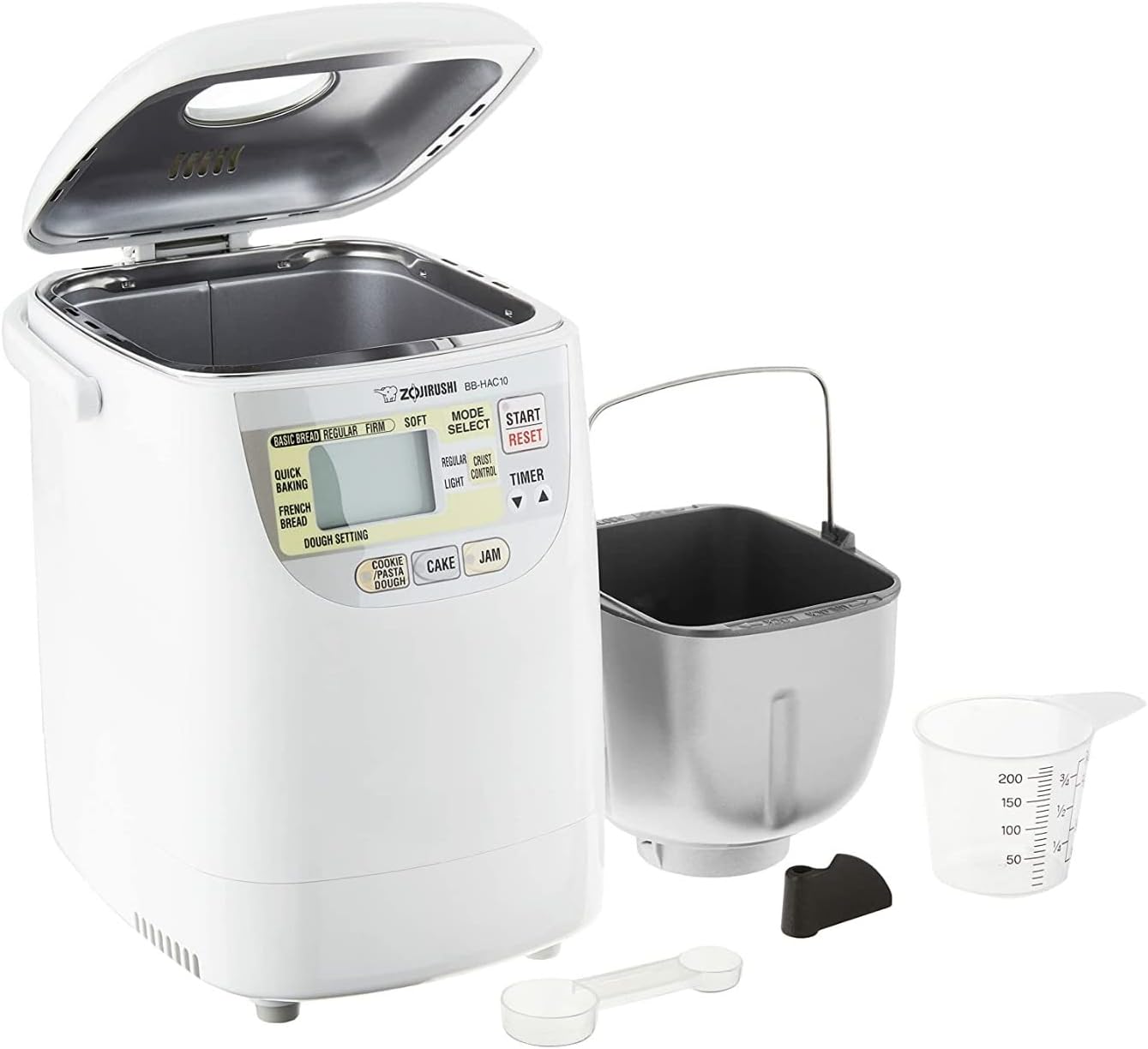 Zojirushi Bb HAC10 Home Bakery Mini Breadmaker, 1 Lb (White) | Bakes 1-Lb Loaves, 13-Hour Delay Timer, Quick-Bake under 2 Hrs