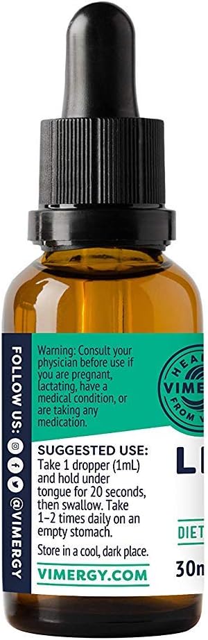 Vimergy Liquid Vitamin B12 Brain Function, 2500 mcg, Organic, 30 Servings | Brain Body Nourish*, Supports Oxygen and energy to the Brain*, Methylcobalamin & Adenosylcobalamin, Vegan, Non-GMO