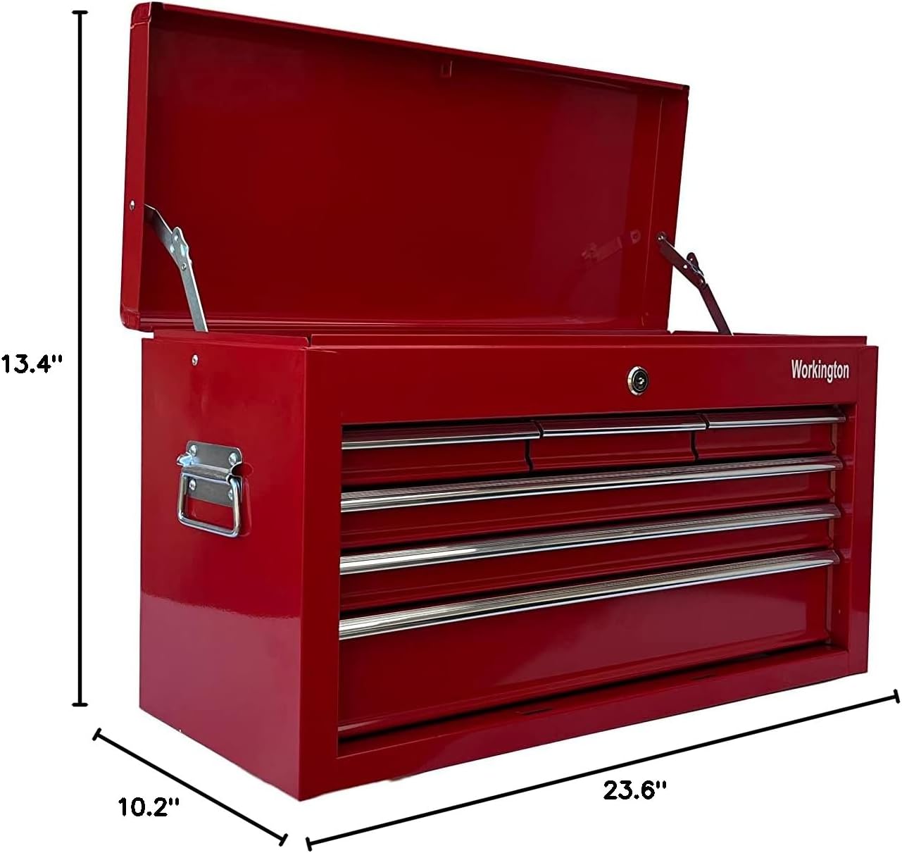Workington Portable Metal Tool Chest with 6 Drawers, 24" 6-Drawer Tool Chest Cabinet with Ball Bearing Drawer Slides