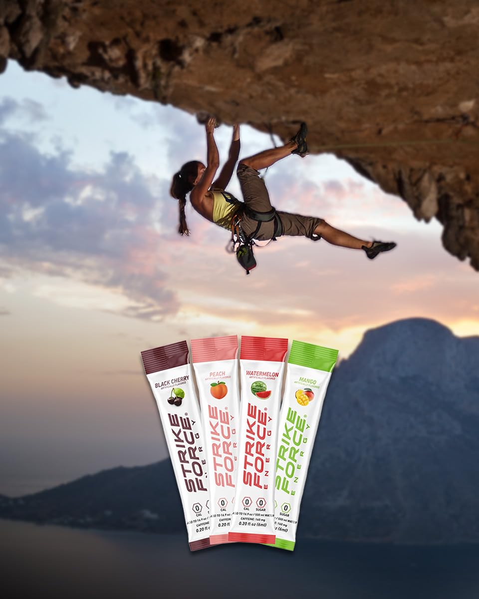 Strike Force Energy Drink Mix - Original Flavor - Natural Tasting Caffeine Drink - Turn Any Drink into a Healthy Energy Drink - Zero Calories, Keto Friendly, Sugar Free, Pre Workout (40 Liquid Packs)