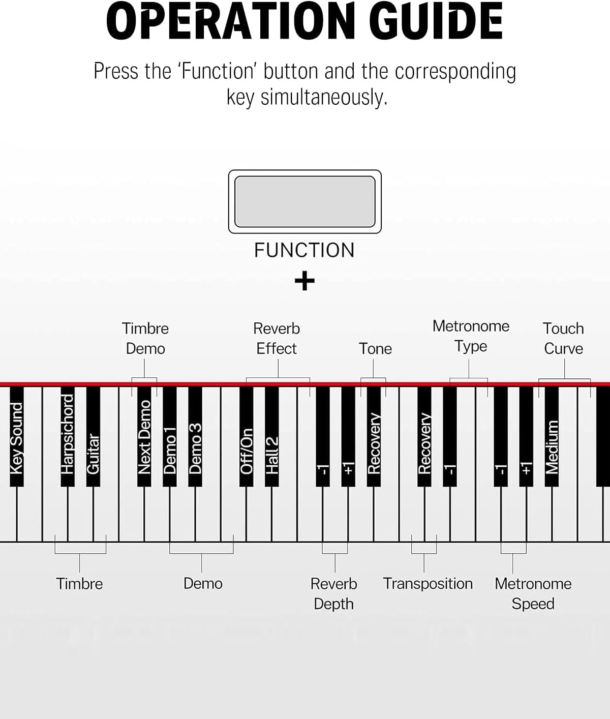 Donner DDP-300 Digital Piano with 88 Graded Hammer Action Weighted Keys, Record, Bluetooth, 10 Voices, 4 Reverb, Speakers