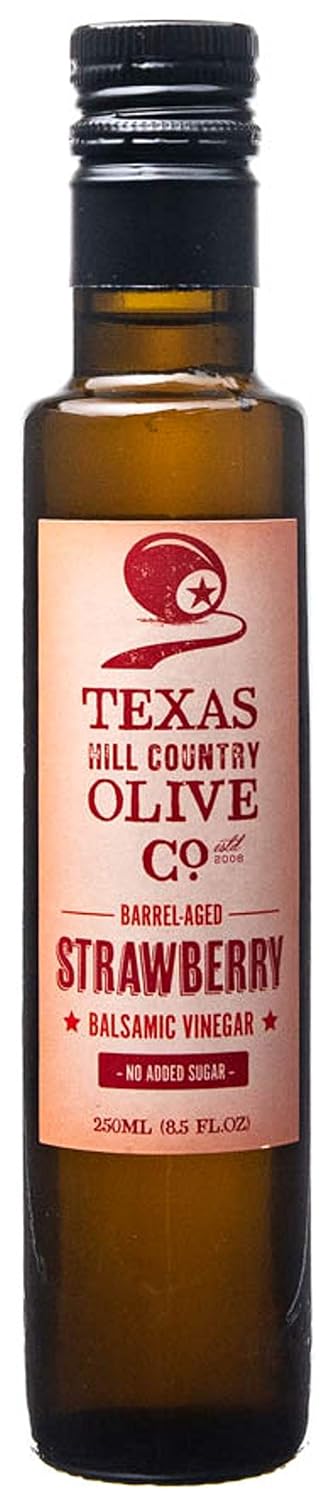 White Lemon Balsamic Vinegar - Gourmet Barrel Aged Infused Balsamic Vinegar - Great for Dressing Dipping Glazing - No Artificial Flavors or Added Sugar - Made in Texas (8.5 oz)