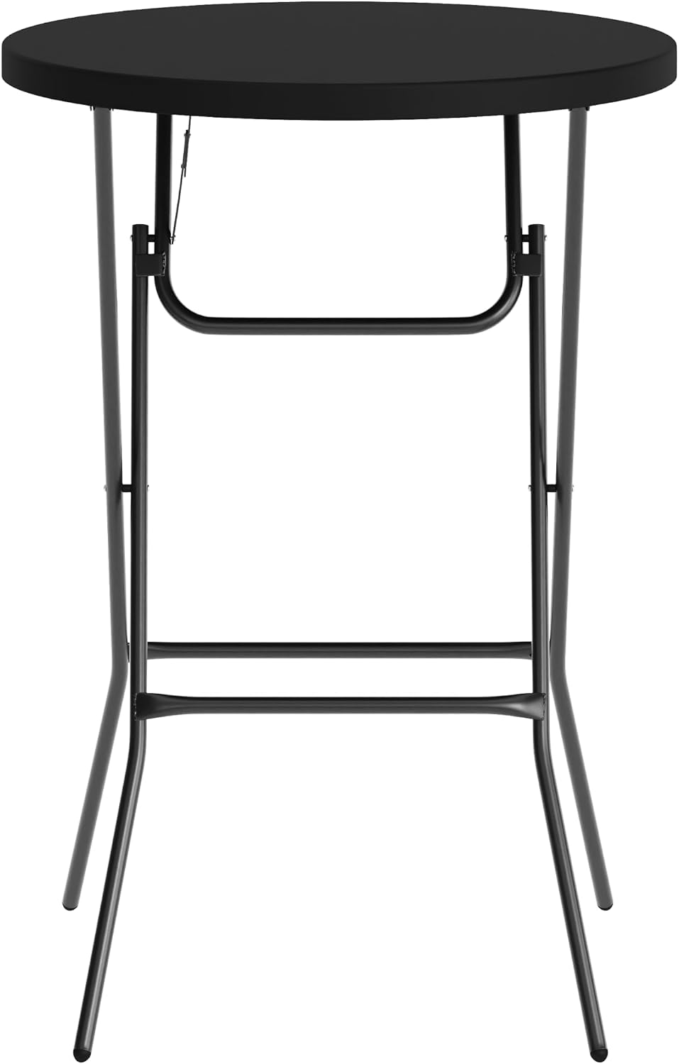 Flash Furniture Elon 32' Round Folding Bar Height Table for Parties and Commercial Events, Indoor/Outdoor Plastic Tall Round Table, White | Lightweight, Easy Storage, Commercial Grade