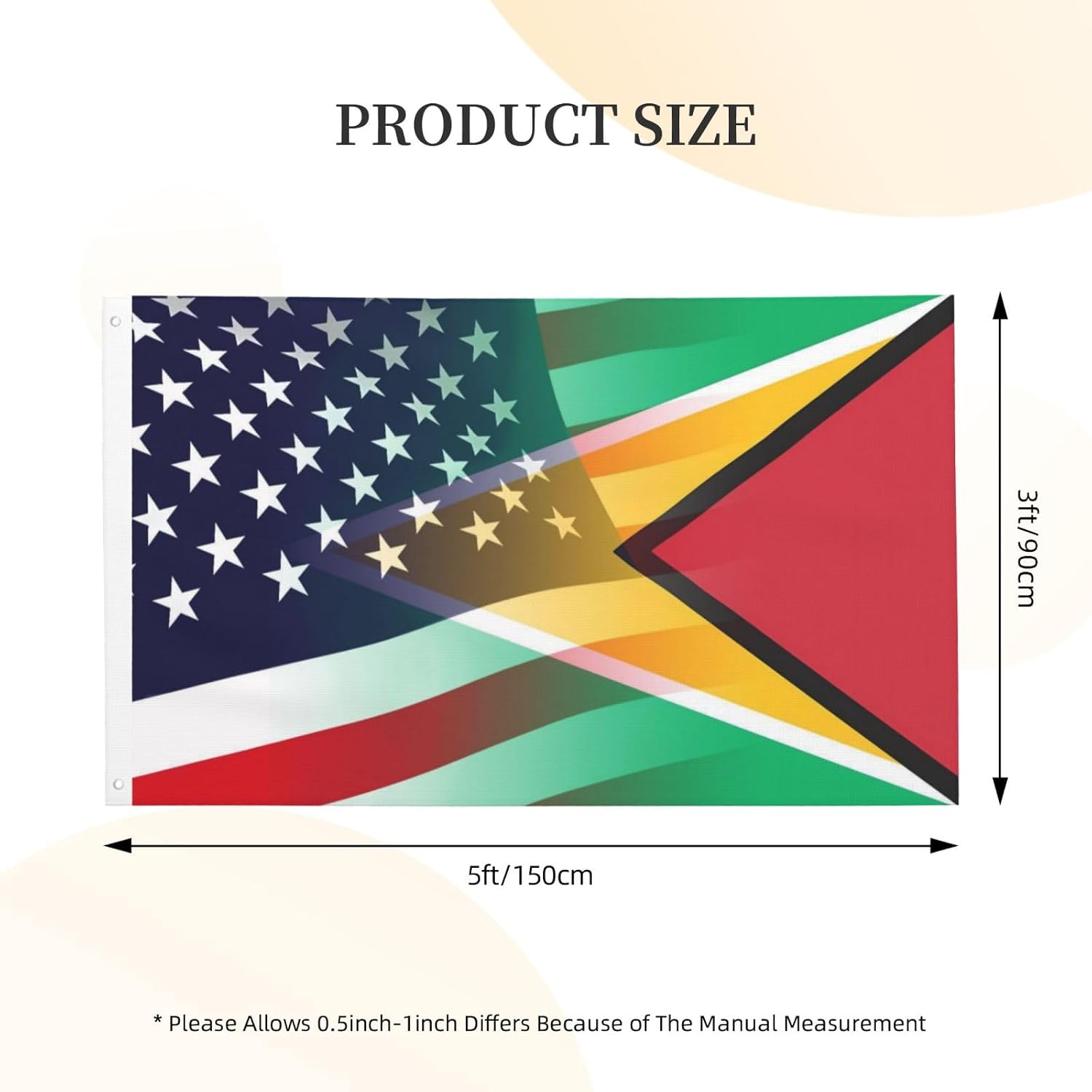 Nicaragua Nicaraguan And American Flag America USA 3x5 Ft Patriotic Banner Outdoor Indoor Decoration National Flags for Garden Car Yard Outside Decor