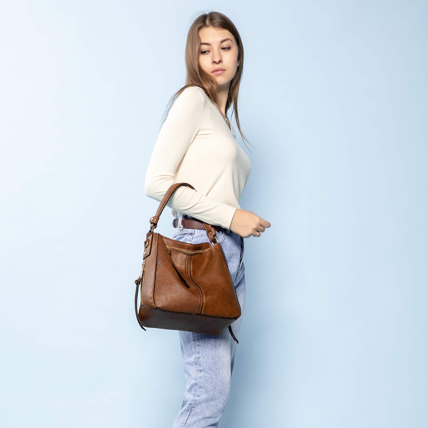 Hobo Crossbody Bag for Women, Designer Shoulder Purse Handbags