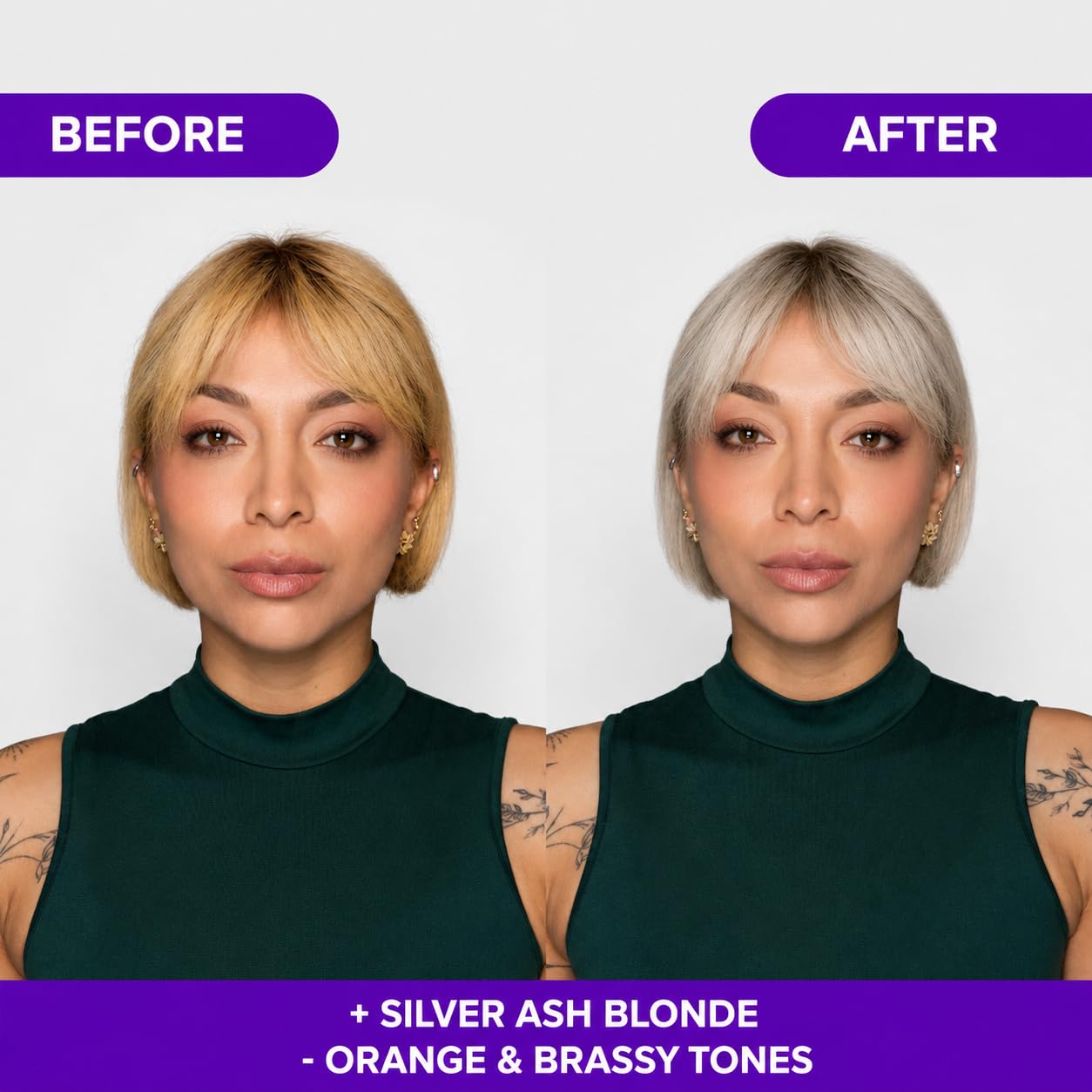 Naissant Silver Ash Blonde Hair Blue Toning Shampoo | Ultra High-Purity Blue Pigments | Neutralizes Orange &Brassy Tones | Hyaluronic Acid, Collagen &Biotin |Paraben, Ammonia &Sulfate Free |10.1 Fl Oz