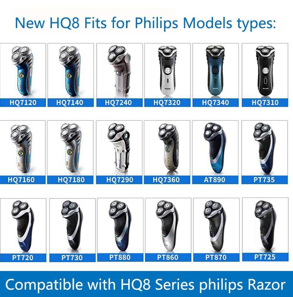 HQ8 Replacement Heads for Philips Norelco Aquatec Shaver, 9 PCS/Pack