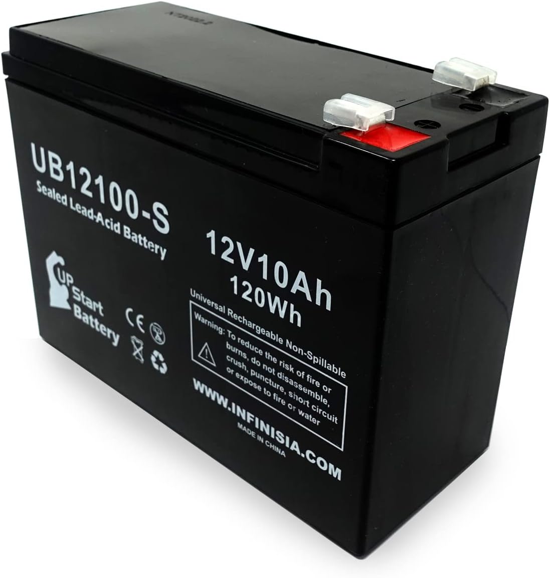 3X 12V 10Ah UB12100-S Replacement for Schwinn S750 36 Volt Battery | Replacement Universal Sealed Lead Acid Battery (10000mAh, F2 Terminal, AGM, SLA)