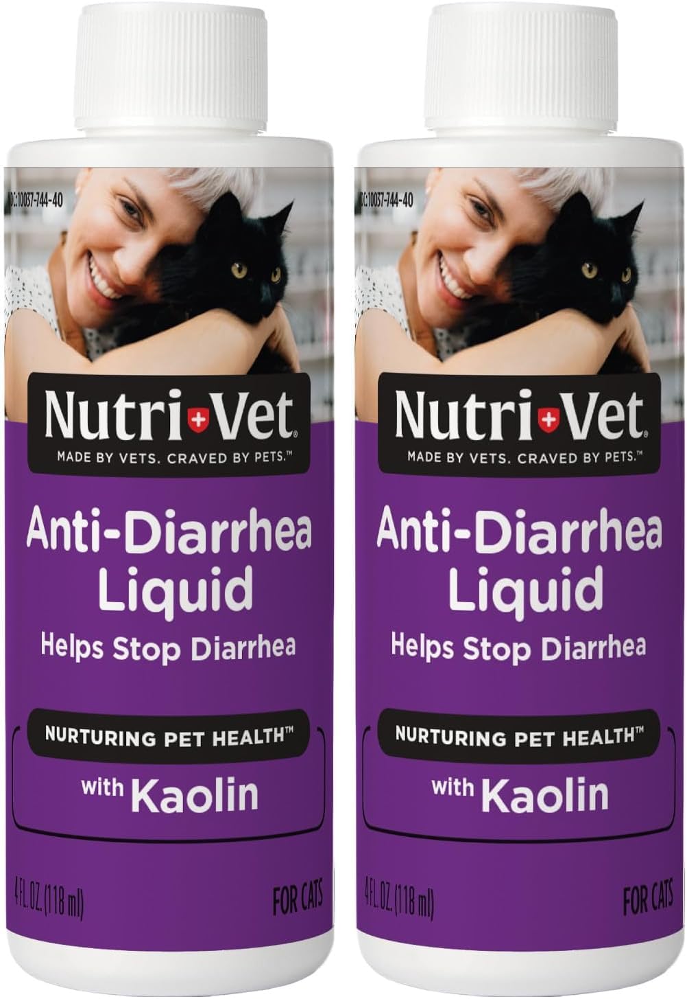 Nutri-Vet Anti-Diarrhea Liquid for Cats, Gentle Formula with Pectin and Kaolin, Soothes Upset Stomach and Irritated GI Tract, Slows Stool Passage, Cat Essentials, Detoxifies Bacterial Toxins, 4oz