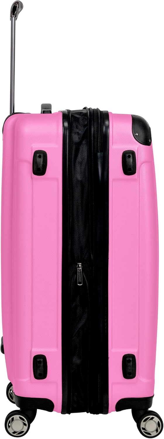 Kenneth Cole REACTION Renegade Luggage Expandable 8-Wheel Spinner Lightweight Hardside Suitcase, Champagne, 20-Inch Carry On