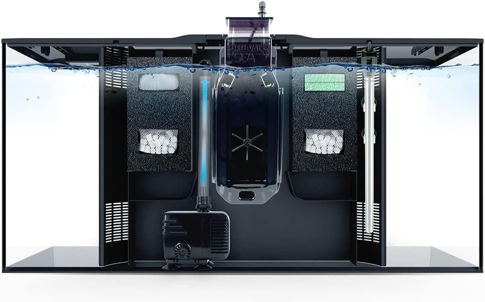 Fluval Flex 32.5 Marine Salt Water Aquarium Kit - Fish Tank for Fish, Coral & More - Comes with LED Lights