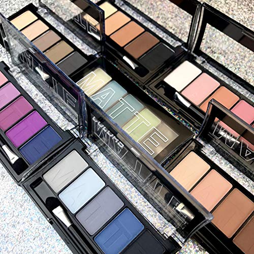L.A. COLORS 5 Color Matte Eyeshadow Palette, Natural Linen CEM471