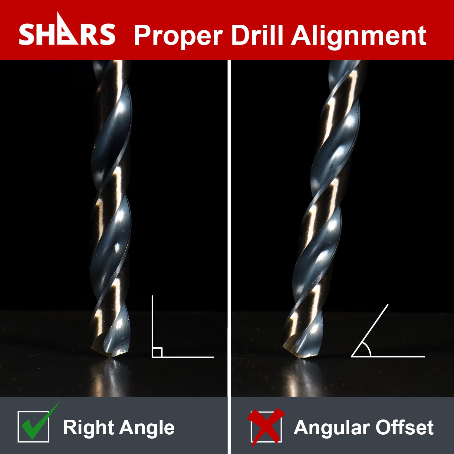 Shars 1/16-1/2", A-Z, #1-#60 M35 Cobalt Jobber Drill Set (115 PCS) 404-2203C L