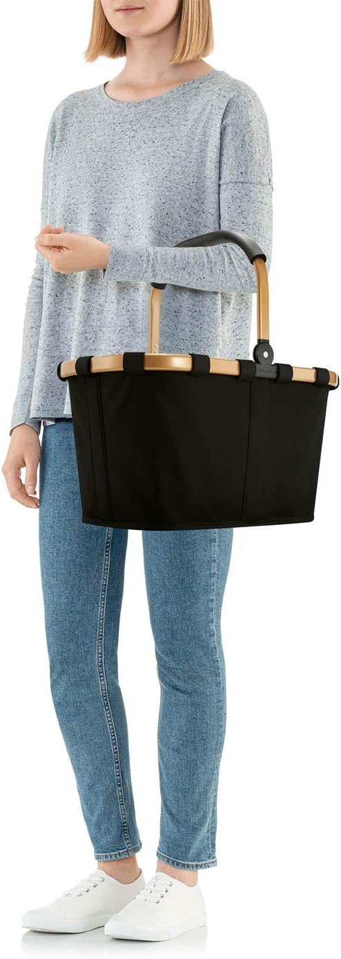 reisenthel carrybag frame black/black - Sturdy shopping basket with plenty of storage space and practical inner pocket - water-repellent