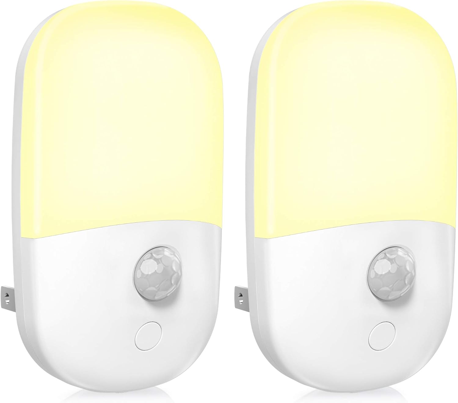 MAZ-TEK Plug in Motion Sensor Dimmable Night Light, Soft Warm White LED Nightlight with Dusk to Dawn Motion Sensor, Adjustable Brightness for Bedroom