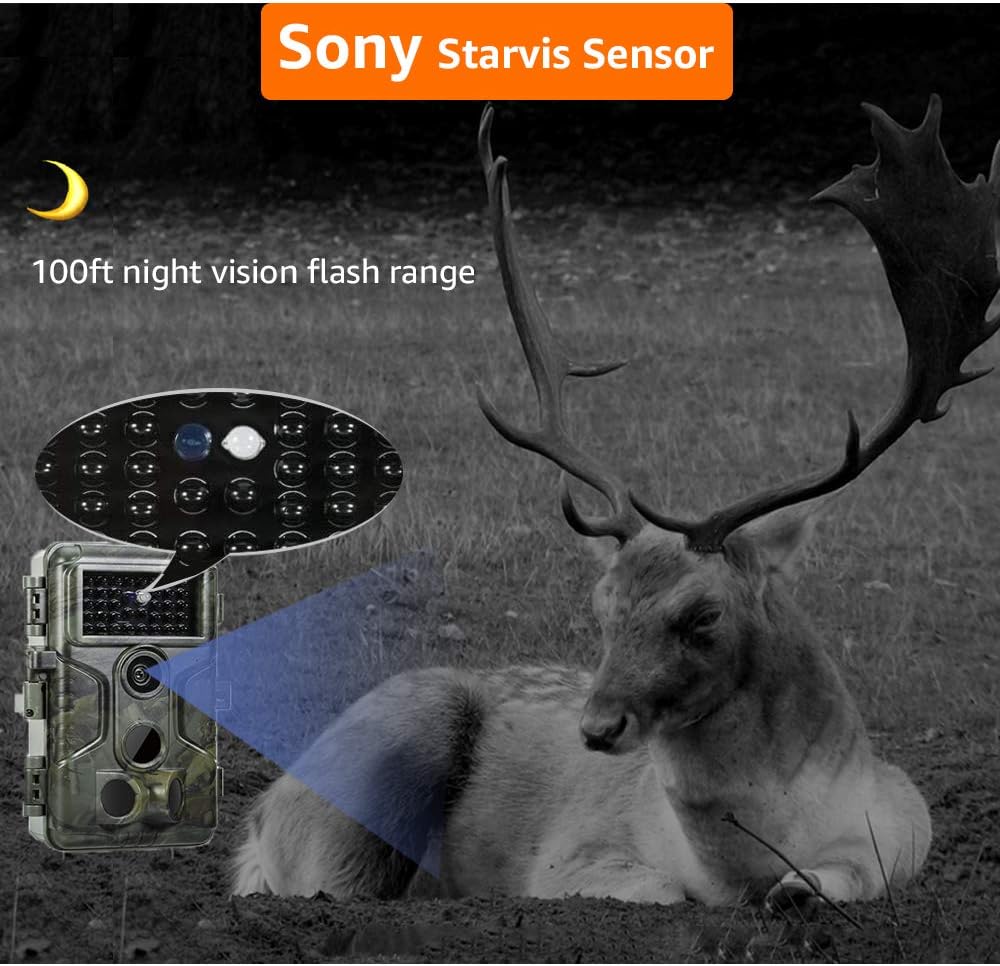 GardePro A3S Trail Camera, 64MP Photo, 1296P HD Video with Sound