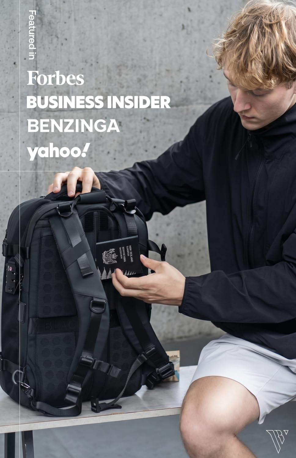 Black Voyage Vortex Vacuum Seal Travel Backpack 60L Expandable Air Compression System Water Resistant TSA Lock Carry-On Suitcase Luggage Black
