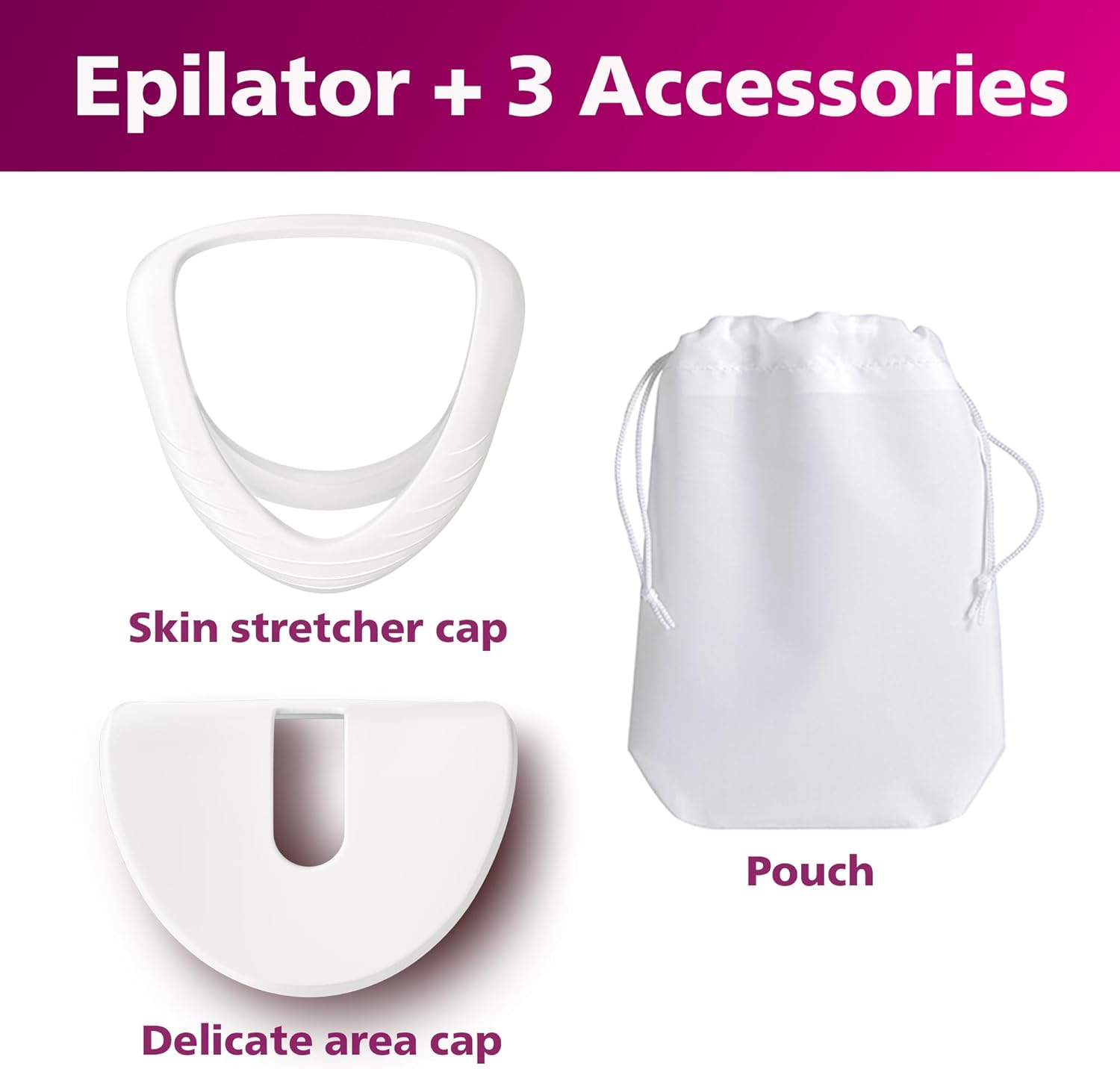 Philips Epilator Series 8000 for Women, with 3 Accessories, BRE700/04
