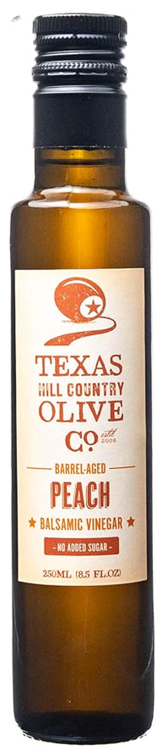 White Lemon Balsamic Vinegar - Gourmet Barrel Aged Infused Balsamic Vinegar - Great for Dressing Dipping Glazing - No Artificial Flavors or Added Sugar - Made in Texas (8.5 oz)