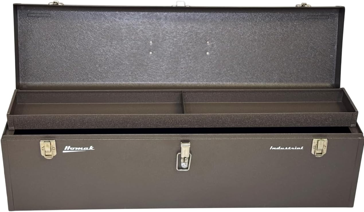Homak 32-Inch Industrial Steel Toolbox, Brown Wrinkle Powder Coat, BW00200320