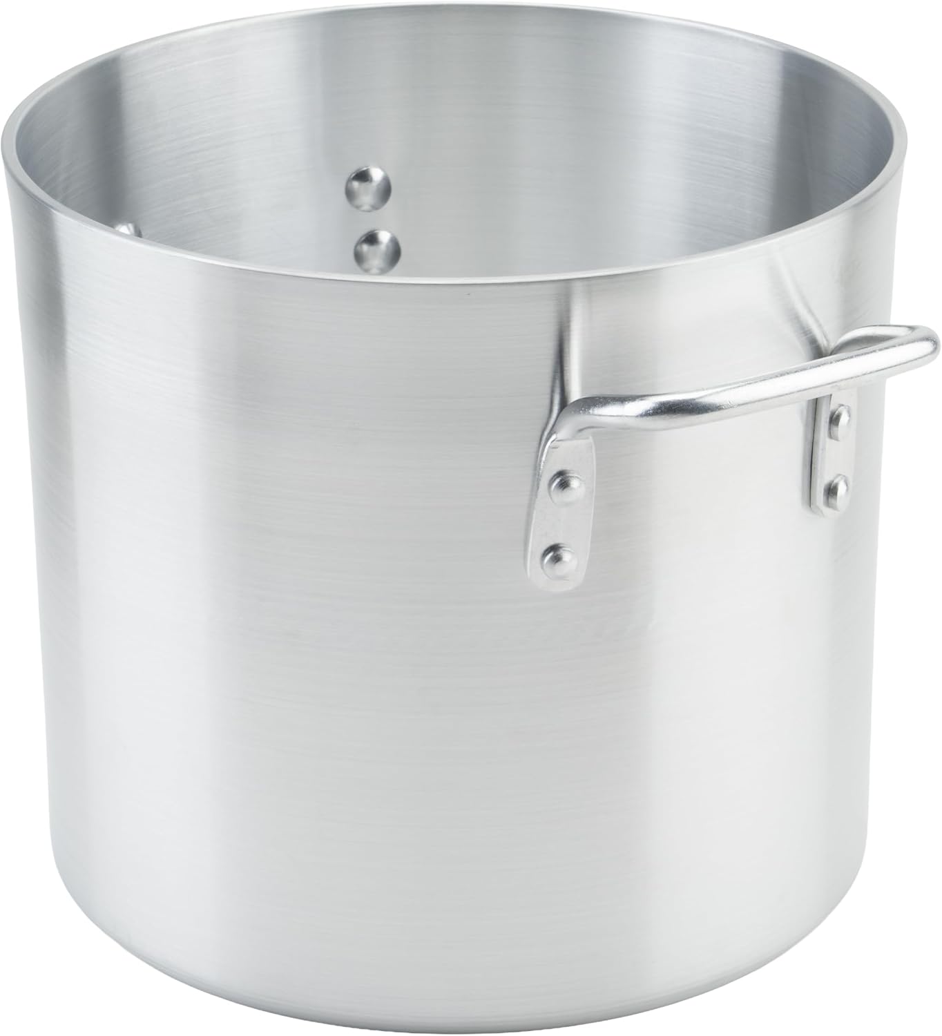 Winco 20 qt Aluminum Heavy-Duty Stock Pot | Thick walls, Riveted handles, Wide base, Great for Stocks, Soups, Pasta and Batch Cooking