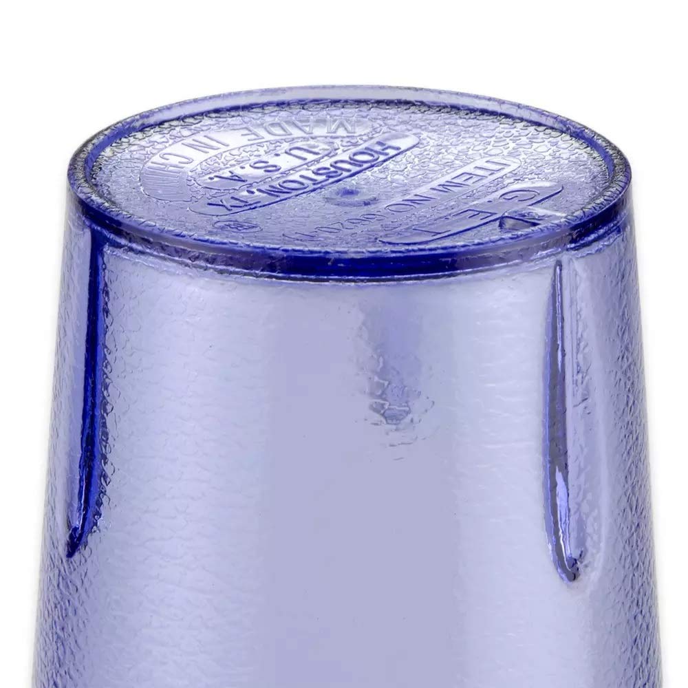 G.E.T. 6620-1-BL Heavy-Duty Plastic Restaurant Tumblers, 20 Ounce, Blue (Set of 12) | Dishwasher safe, BPA-free, Shatterproof, Stackable, Restaurant service, Great for Water, Juice, Soft Drinks and Cocktails