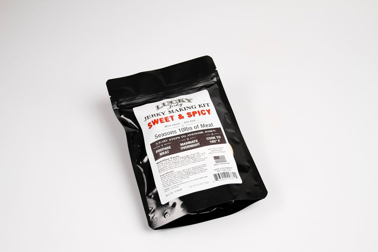 Lucky Jerky Ultimate Savory DIY Beef Jerky Seasoning and Cure Kit, 12 Oz | Make Your Own with Original, BBQ, Teriyaki, and Sweet & Spicy, Seasons 5 lbs per Flavor, 20 lbs Total