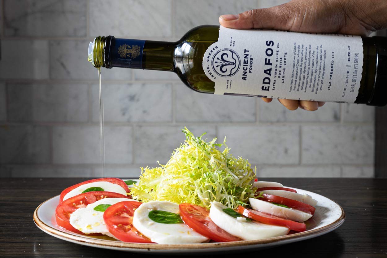 Ancient Foods EDAFOS Extra Virgin Olive Oil Cold Pressed – Fresh, Cold Pressed olive oil from Greece, PDO Crete – 16.9oz (500ML)