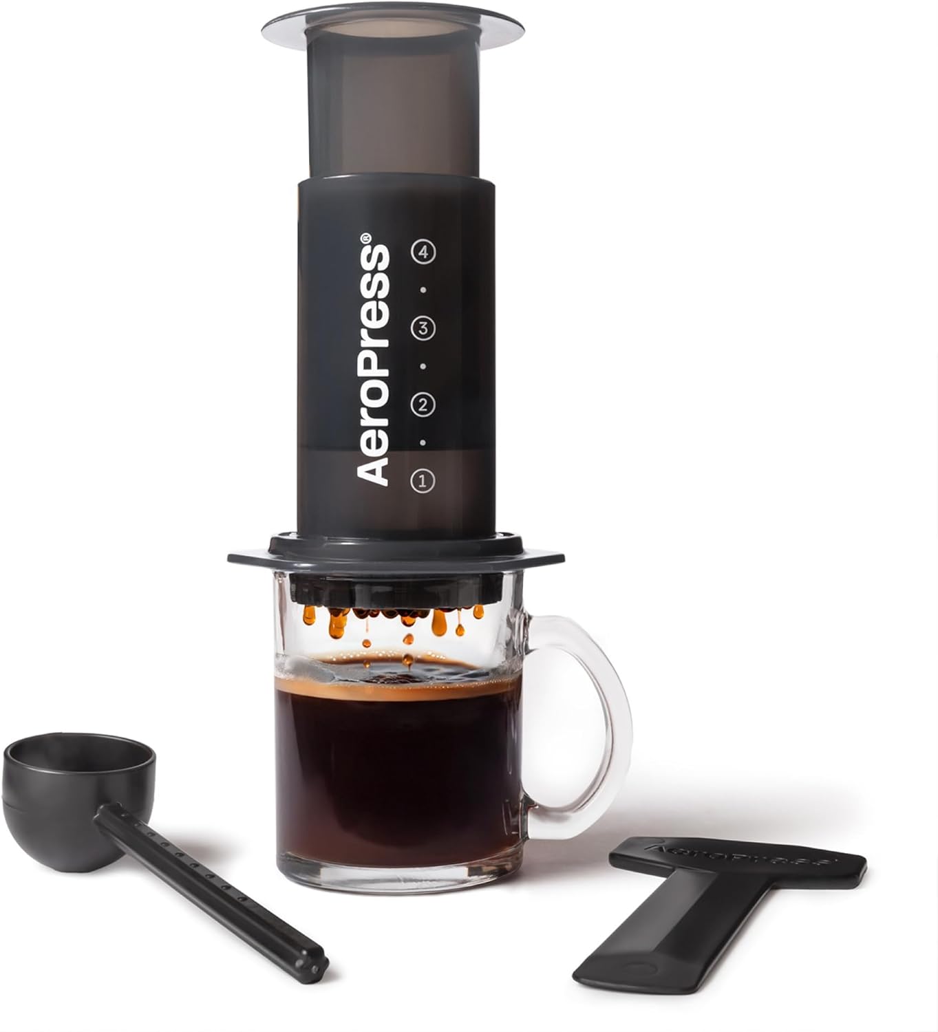 AeroPress Original Coffee Press, French Press, Pour-Over & Espresso Style | All-in-One Manual Coffee Maker, 2-Minute Brew, Less Bitterness