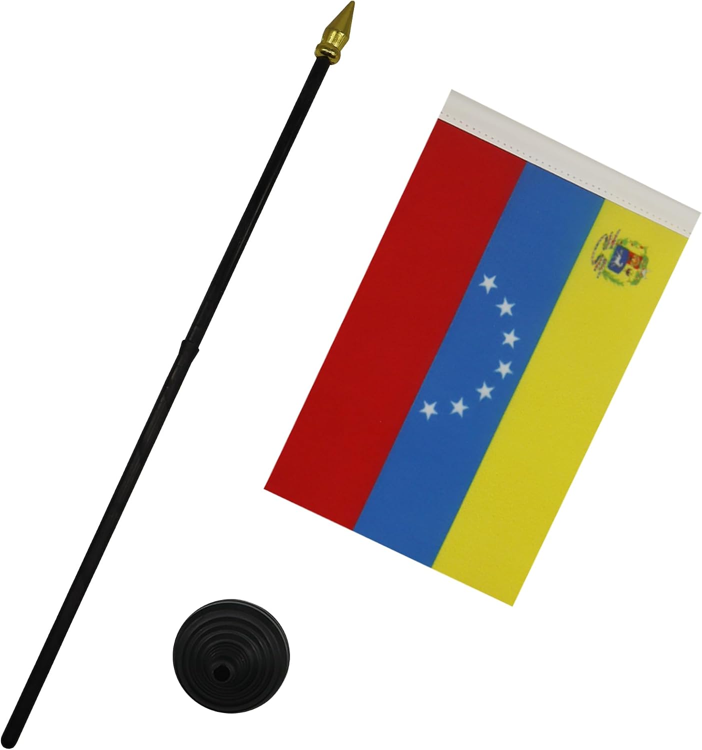 AZ FLAG Nicaragua Table Flag 4x6 in 100D Polyester Plastic Base | Indoor use Nicaraguan 15x10 cm desk flag stitched finish with reinforced edges with plastic pole and gold finial