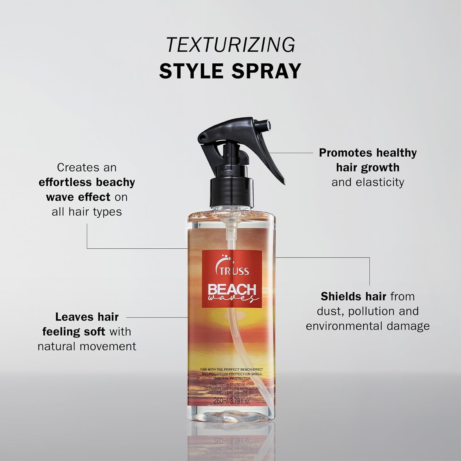 TRUSS Beach Waves Leave-In Spray Hair Treatment, 8.79 oz