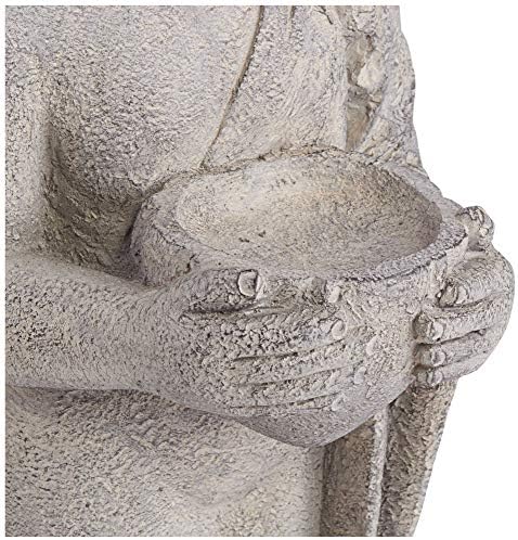 John Timberland Standing Buddha 32" High Gray Indoor-Outdoor Statue | Sculpture Zen Asian Japanese Garden Decor Front Porch Patio Yard Outside Home