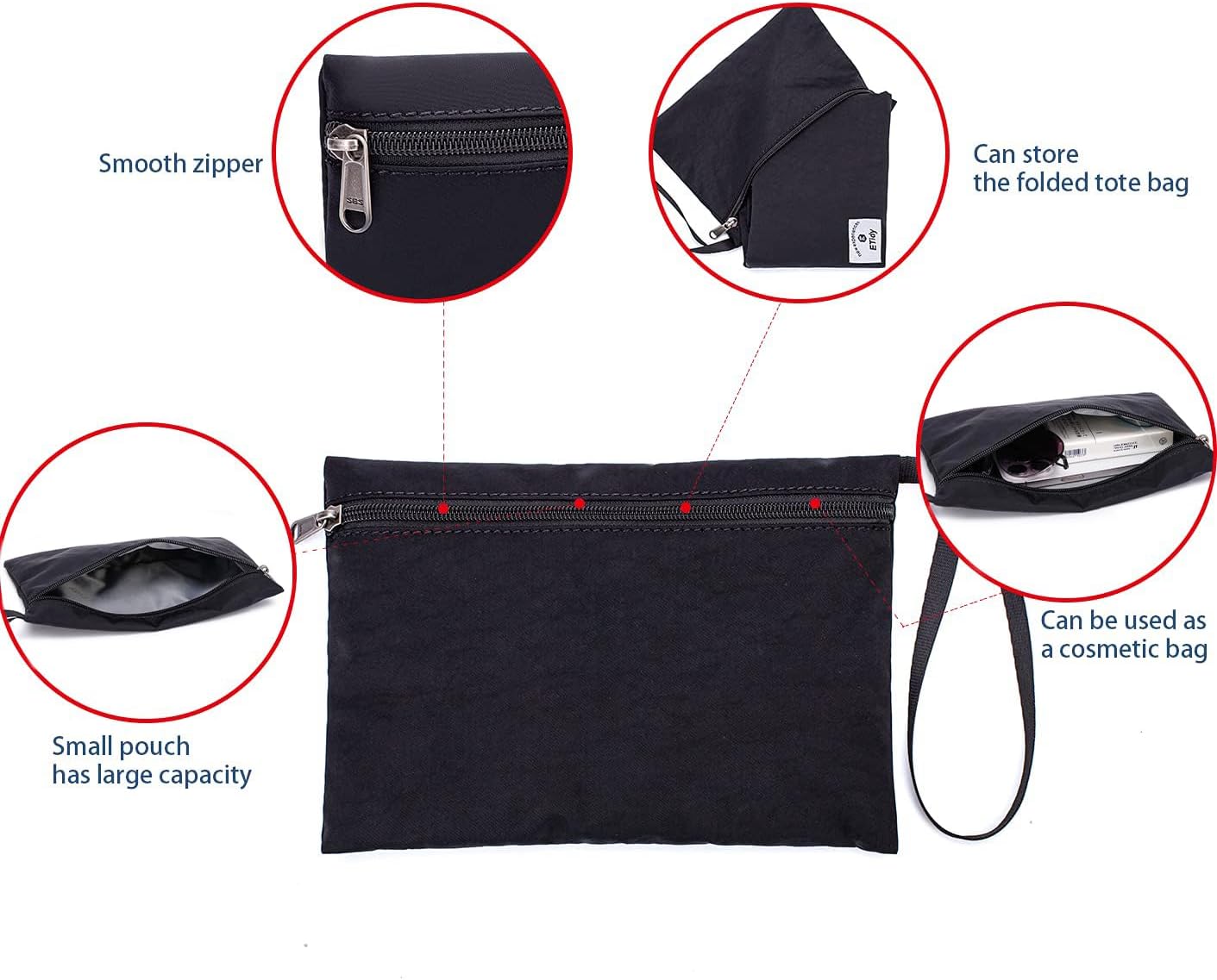 ETidy Large Capacity Foldable Tote Bag With Zipper