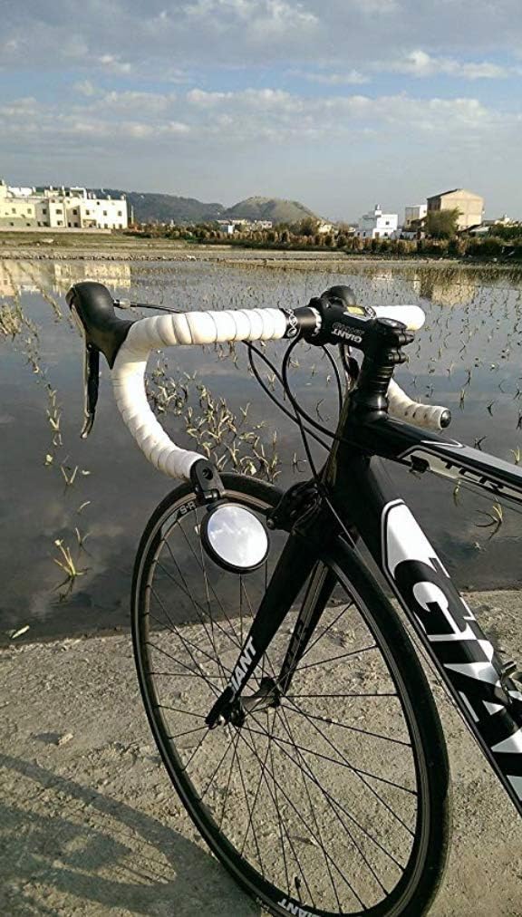 Hafny Bike Mirror, Bike Bar End Mirror, Unbreakable Stainless Steel Lens, Safe Adjustable Rearview Mirror, Cycle, E-bike, HF-MR083/HF-M851-FR03 (Black 62mm Dia)