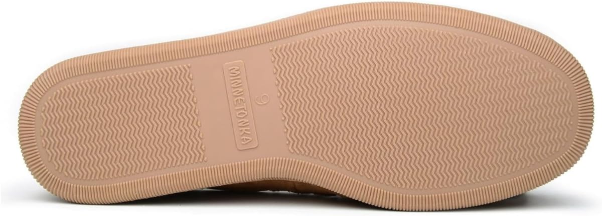 Minnetonka Women's Pile Lined Hardsole Moccasin Slippers