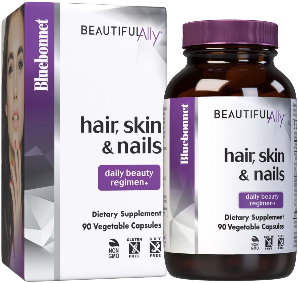 Bluebonnet Nutrition Beautiful Ally Hair, Skin & Nails, Hydrolyzed Collagen from Grass Fed Cows, Collagen Peptides Type 1 & 3, Non GMO, Gluten Free