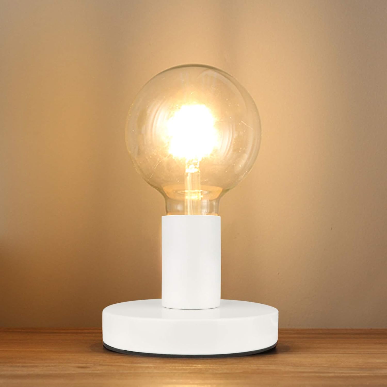 Helunsi Industrial Table Lamp Base, Black E26 E27 Lamp Base Without Shade