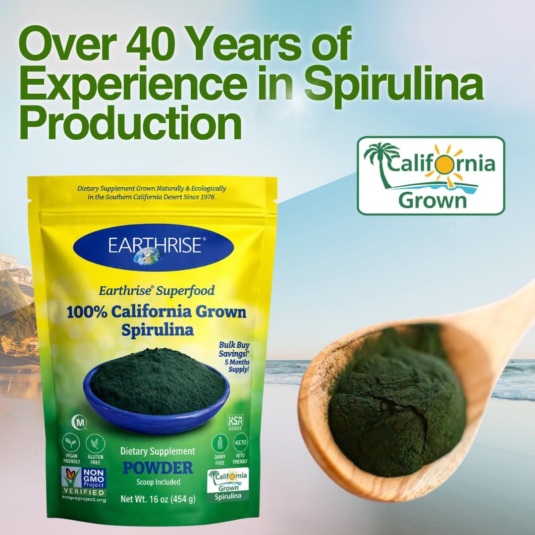 Earthrise Superfood California Spirulina Powder 16oz