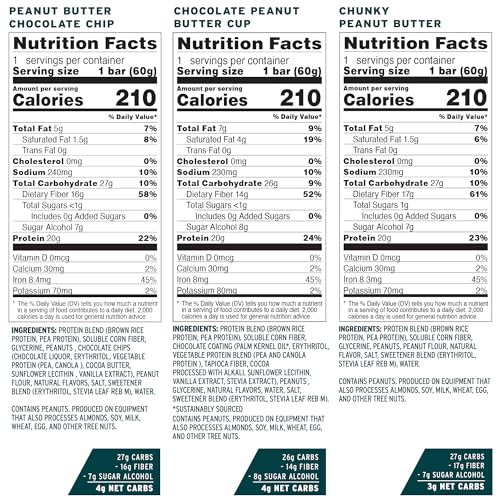 No Cow Vegan Protein Bars, Peanut Butter Variety, 12 Pack