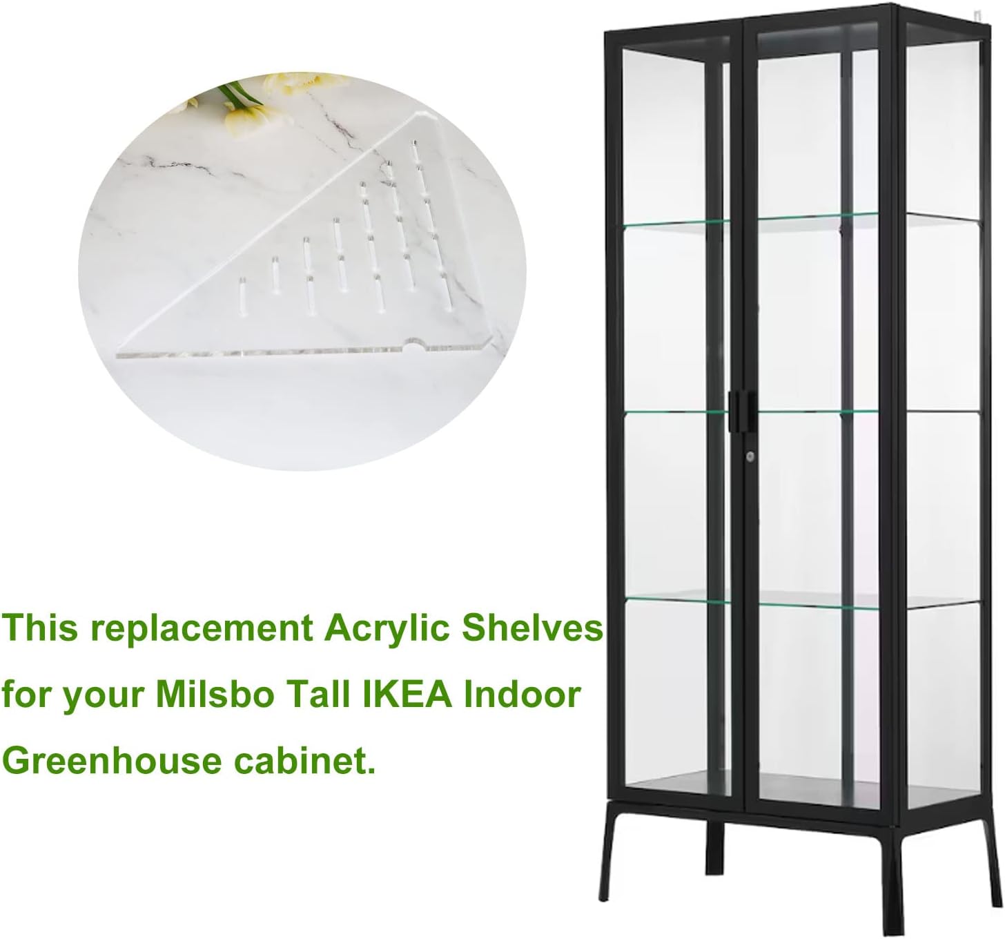 PIAOLGYI Replacement Shelf for IKEA Milsbo Tall Indoor Greenhouse Cabinet