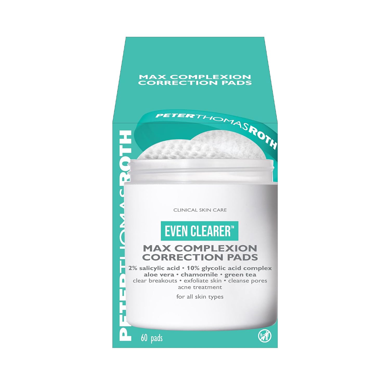 Peter Thomas Roth | Even Clearer™ Max Complexion Correction Pads for Acne and Blemishes