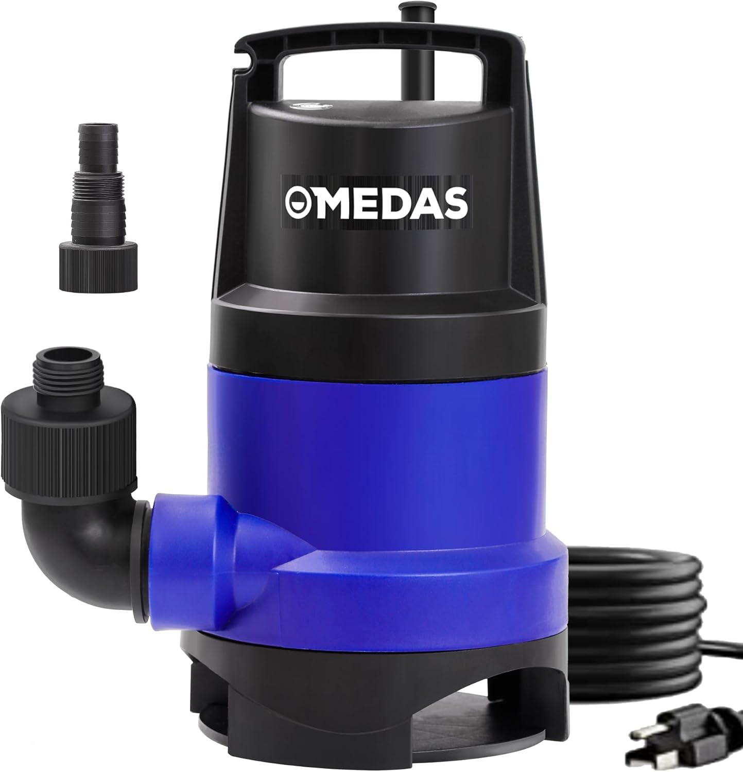 MEDAS 1HP 3434 GPH Sump Pump Submersible Clean/Dirty Water Pump Portable Utility Pump with 16.4ft Cord for Swimming Pool Garden Basement Tub Pond