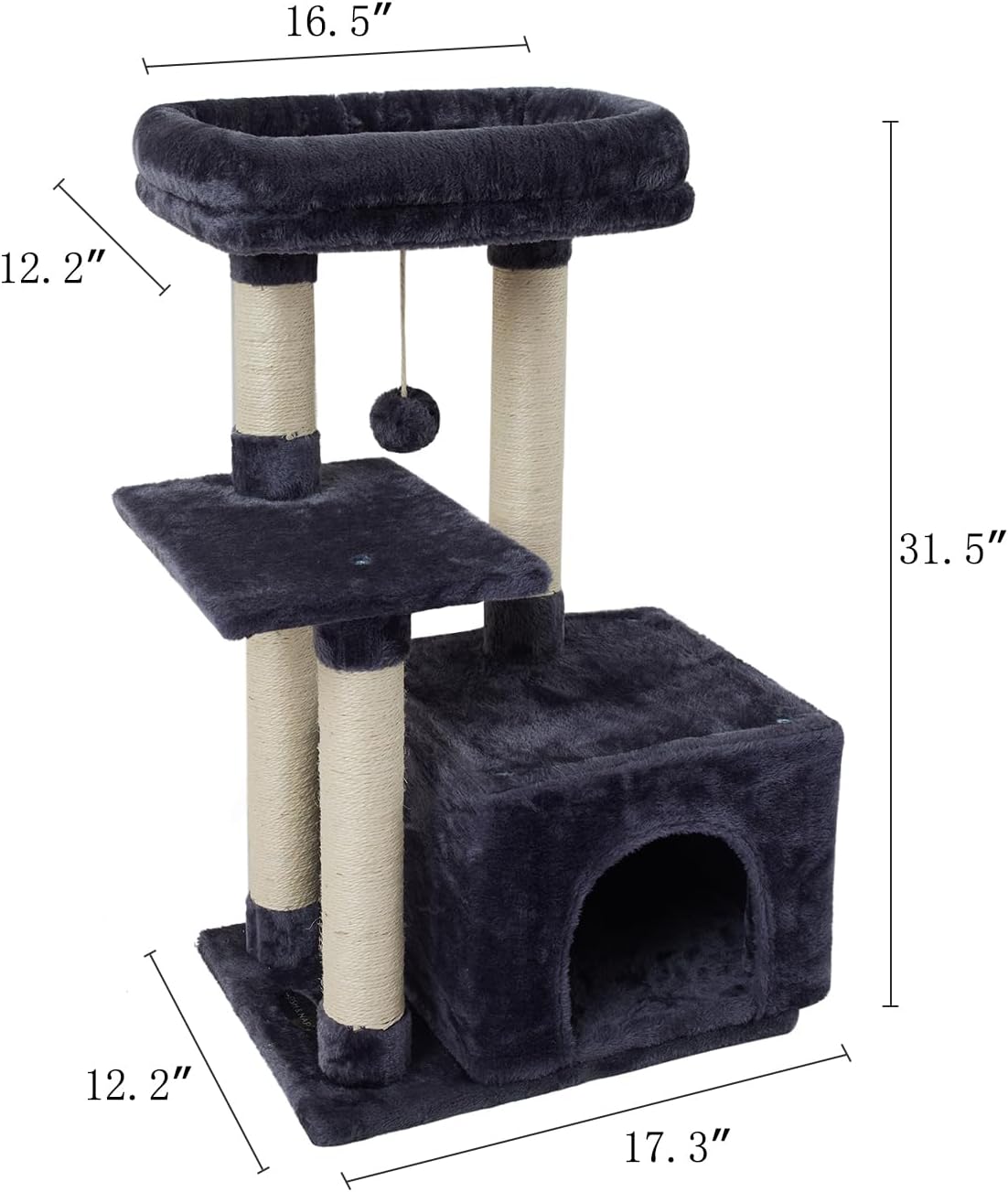 Cute Cat Tree Kitten Cat Tower Condo Cat Furniture Sisal Scratching Posts G