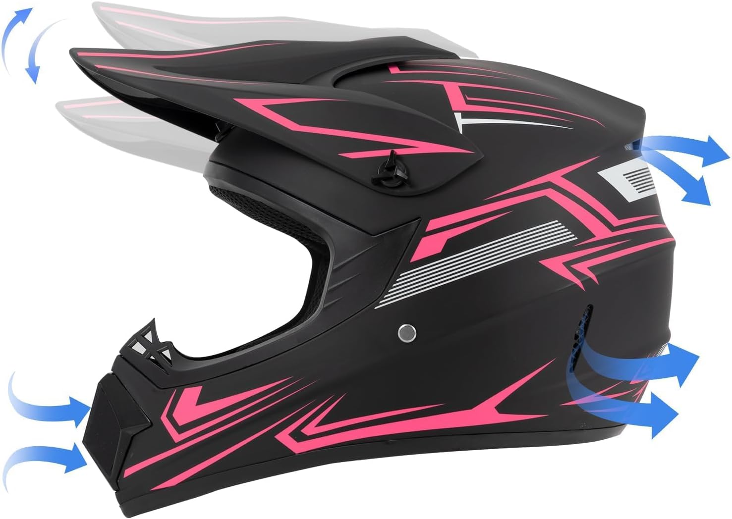 Youth Kids Dirt Bike Motocross Helmet (Goggles Gloves Face Mask) 4PCS Set, DOT Approved Full Face Motorcycle Helmets
