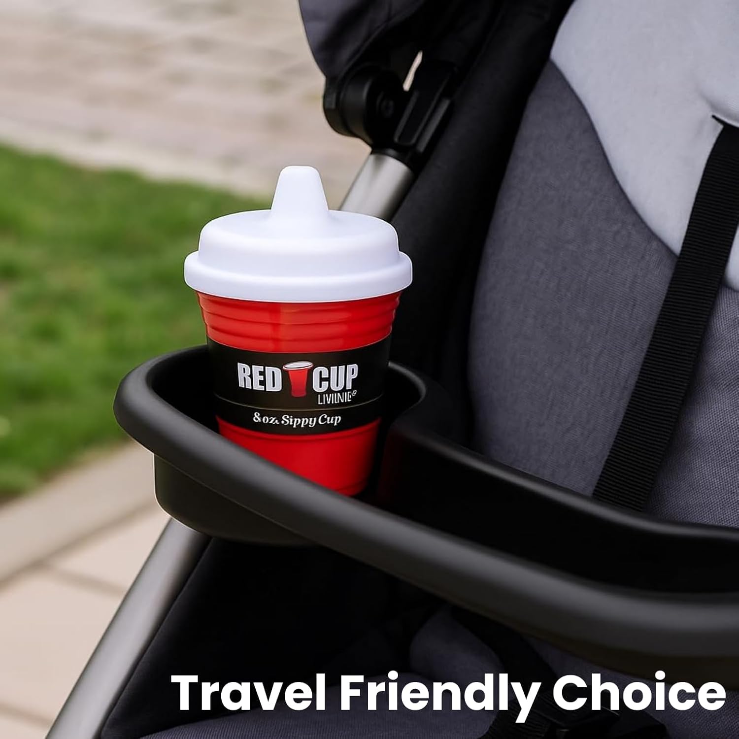 Red Cup Living Trainer Baby Sippy Cup 8 Oz BPA-Free Spill Proof, No Spill Non-Toxic Dishwasher Safe, Leak-Proof Lid, Easy Grip for Toddlers, Girls