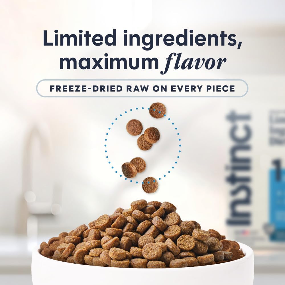 Instinct Limited Ingredient Diet Dry Cat Food, Real Rabbit, 4.5 lb. Bag | Single animal protein and vegetable recipe, raw-coated kibble, farm-raised rabbit, gentle on sensitive stomachs